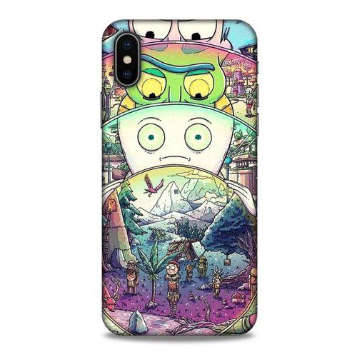 Apple iPhone XS Uyumlu Kılıf Rick And Morty (48) Bumper Kılıf Decoy Jerrys