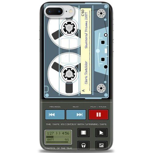 iPhone 7 Plus Kılıf HD Baskılı Kılıf - Nostaljik Kaset + Tam Ekran Koruyucu