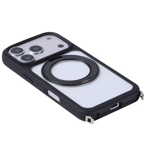 Apple iPhone 17 Pro Max Kılıf M-Safe Şarj Özellikli Standlı Zore Piza Silikon Kapak