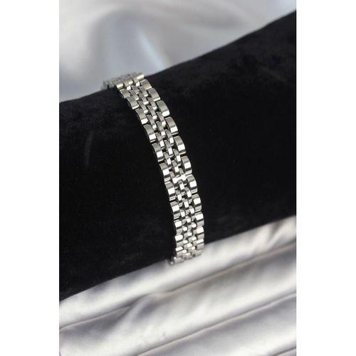 316L Çelik 9 mm Kalınlıkta Gümüş Renkli Erkek Bileklik