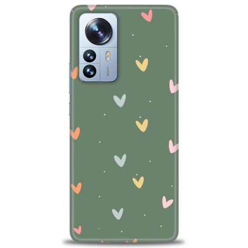 Xiaomi Mi 12 Pro Kılıf HD Baskılı Kılıf - Soft Kalpler + Tam Ekran Koruyucu