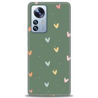 Xiaomi Mi 12 Pro Kılıf HD Baskılı Kılıf - Soft Kalpler + Tam Ekran Koruyucu