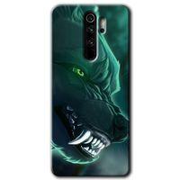 MRCİLETİSİM Xiaomi Redmi Note 8 Pro Kılıf Kapak - Yeşil Kurt +Hayalet Ekran Yandan Gözükmez