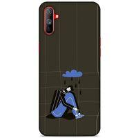 Oppo Realme C3 Kılıf Depresyon (33) Hybrid Kılıf Kahve Toz Pembe