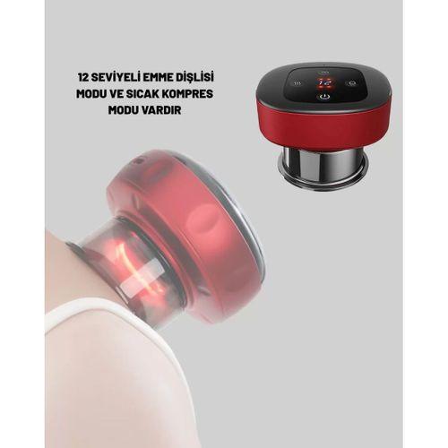Vakumlu Masaj Aleti Çok Kademeli Emme Isıtmalı Ev Tipi Terapi