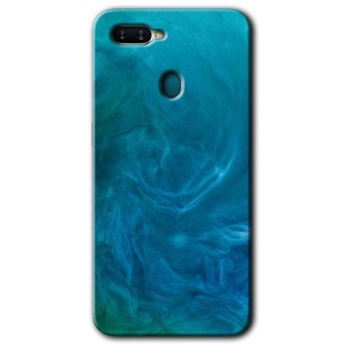 MRCİLETİSİM Oppo A12 Kılıf HD Desen Baskılı Arka Kapak + Temperli Cam - Mavi Aura
