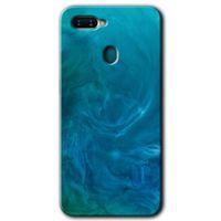 MRCİLETİSİM Oppo A12 Kılıf HD Desen Baskılı Arka Kapak + Temperli Cam - Mavi Aura