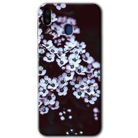 Potkal Hediye Fabrikası Samsung Galaxy M20 Kılıf HD Desen Baskılı Arka Kapak - Beyaz Çiçek