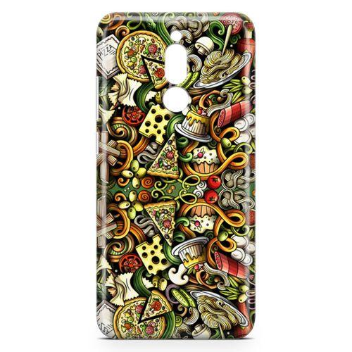 Xiaomi Redmi 8 Kılıf İtalyan Yemekleri Doodle Arka Kapak Koruma Desenli Full Koruyucu