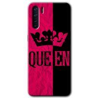 Oppo A91 Kılıf HD Baskılı Desen + Hayalet Cam Yandan Görünmez