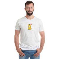Psyduck Pokemon Saydek Baskılı Beyaz Erkek Tshirt