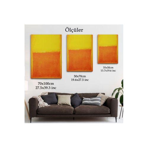 Mark Rothko Turuncu Sarı Eseri Kanvas Duvar Tablosu-5107