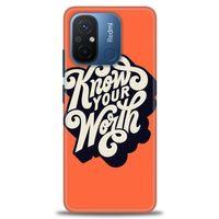 Xiaomi Redmi 12C Kılıf HD Baskılı Kılıf - Know Your Worth + Tam Ekran Koruyucu