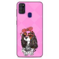 Animax Kurdelalı Spaniel Samsung Galaxy M21 Kılıf Desenli Silikon