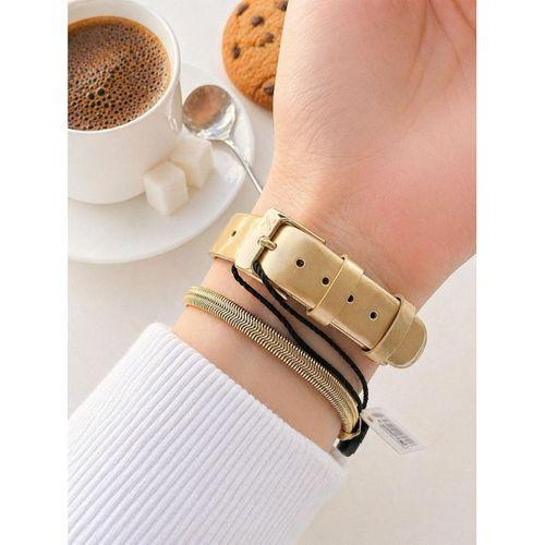 Daniel Klein Deri Kordonlu 2 Yıl Garantili 3 Atm Suya Dayanıklı Kadın Kol Saati+Bileklik BD.12810.3