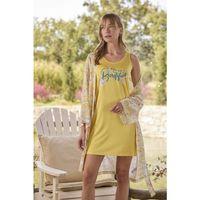 Çiçek Ve Yaprak Desenli Ve Baskılı "you Are Beautiful" Sabahlık Takımı