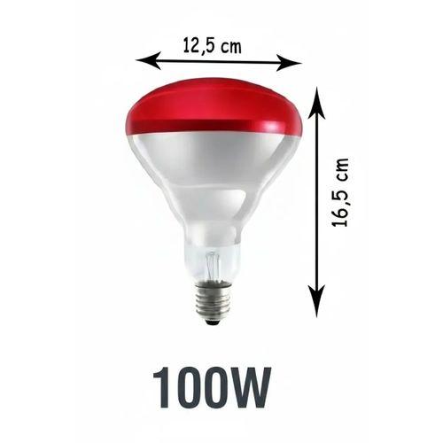 100w Kızılötesi (infrared) Isıtıcılı Hayvan Isıtma Ve Kuluçka Lambası (kırmızı Işık) E27 (kalın Duy)