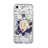 iPhone 7 Einstein In Formula Desenli Premium Şeffaf Silikon Kılıf