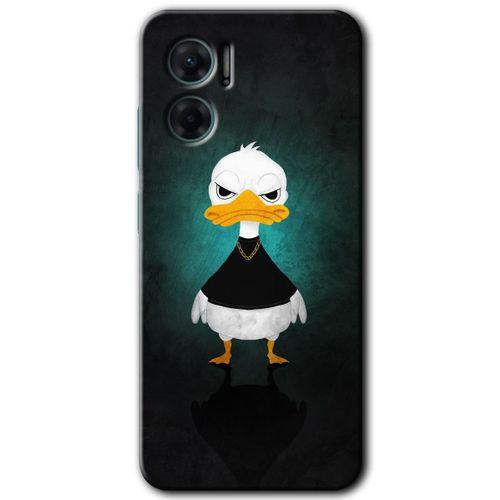 Potkal Hediye Fabrikası Xiaomi Redmi Note 11E HD Baskılı Kılıf + 9D Tam Ekran Koruyucu - Angry Duck