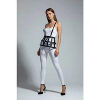 Siyah Etek Deri Bantlı Yapısal Kafes - Brf1252