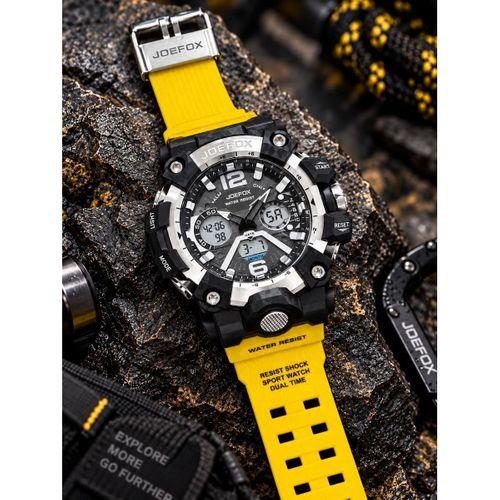Joefox Digital Ve Analog 2 Yıl Garantili Kronmetre+Takvim+Alarm+Aydınlatma Erkek Kol Saati JOE.Y5
