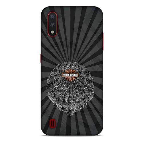 Samsung Galaxy A01 Uyumlu Kılıf Motorsiklet (40) Fit Silikon Kılıf Harley