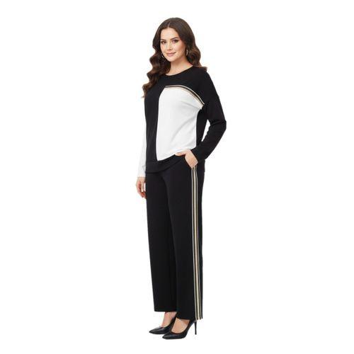 Kadın Siyah Sıfıryaka Sim Şeritli Eşofman Takım BGL-ST05082