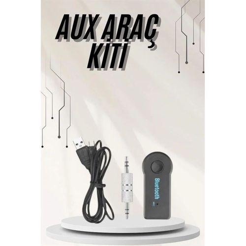 Yeni Nesil Bluetooth Aux Araç Kiti Siyah Tv Tablet Telefon Araç Araba