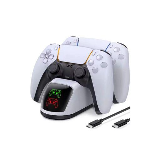 Ps5 Dualsense Uyumlu Çiftli Şarj İstasyonu Hızlı Şarj Standı Led Şarj Göstergeli