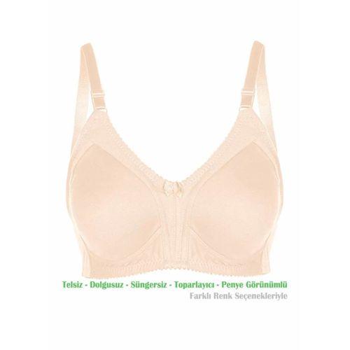Alışveriş Meydanı Kadın Ten Penye Pamuk Toparlayıcı Küçültücü Balensiz Sütyen