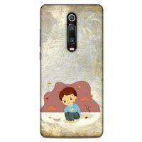 Xiaomi Redmi K20 Kılıf Depresyon (10) Full Koruma Kılıfı Yeşil Turuncu