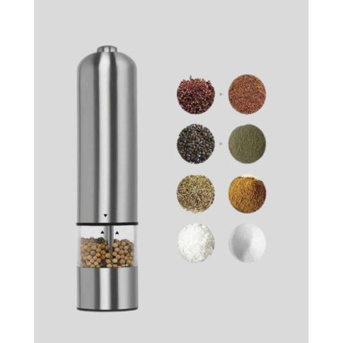 Modern Otomatik Baharat Öğütücü Seti – Pilli, Paslanmaz Çelik, Led Aydınlatmalı