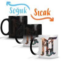 Attack On Titan Logo Sihirli Kupa Bardak Porselen