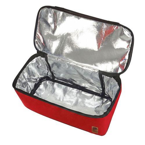 Kamp Ayısı® Thermo Bag - Sıcak/Soğuk Termal Korumalı Kamp, Piknik, Plaj Çantası 16+22= 38 Lt Kırmızı