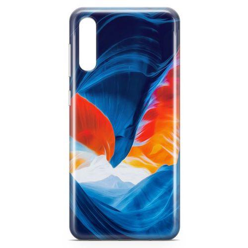 Samsung Galaxy A50 Kılıf Turuncu Kanyon Arka Kapak Koruma Desenli Full Koruyucu