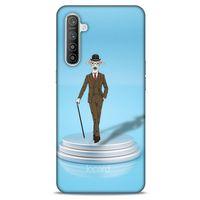 Oppo Realme XT Kılıf FunnyMaX (45) Liquid Air Kılıf Açık Mavi Köpek