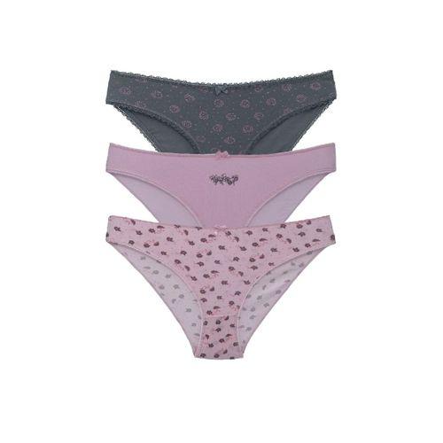 3'lü Damla Lastik Bikini Kadın Külot