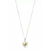 Taşlı Kalp Kolye - Gümüş