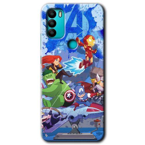 General Mobile GM 21 Plus HD Baskılı Kılıf + 9D Tam Ekran Koruyucu - Avengers Cartoon