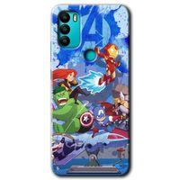 General Mobile GM 21 Plus HD Baskılı Kılıf + 9D Tam Ekran Koruyucu - Avengers Cartoon