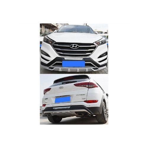 S-Dizayn Hyundai Tucson Ön ve Arka Tampon Koruma Difüzör Seti 2015-2018 A+ Kalite