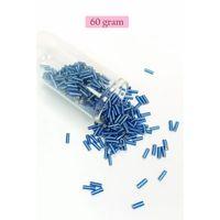 Uzun Boru Kesme Boncuk Çap 2mm Uzunluk 10 mm - 60 Gram - Mavi - BNC281