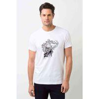 Ghost Rider Baskılı Beyaz Erkek Tshirt