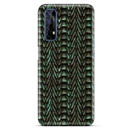 Oppo Realme 7 Kılıf Dragons (9) Kılıf Ejderha Cilt Açık Yeşil