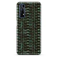 Oppo Realme 7 Kılıf Dragons (9) Kılıf Ejderha Cilt Açık Yeşil
