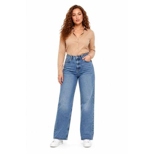 Kadın Yüksek Bel Wide Leg Denim Bol Pantolon BGL-ST05449