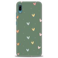 Huawei Y6 2019 Kılıf HD Baskılı Kılıf - Soft Kalpler + Tam Ekran Koruyucu
