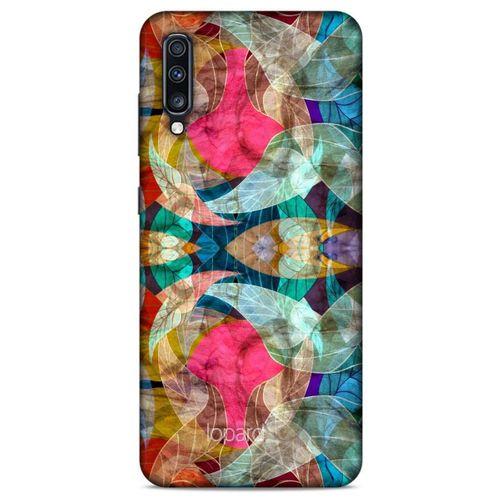 Samsung Galaxy A70 Kılıf Pastel Renkler (10) Full Koruma Kılıfı Fuşya Yeşil