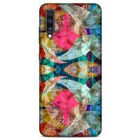 Samsung Galaxy A70 Kılıf Pastel Renkler (10) Full Koruma Kılıfı Fuşya Yeşil