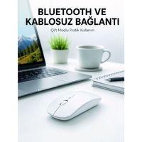 Bluetooth Kablosuz Wireless Mouse  Sessiz Ergonomik 5000 Dpı Fare